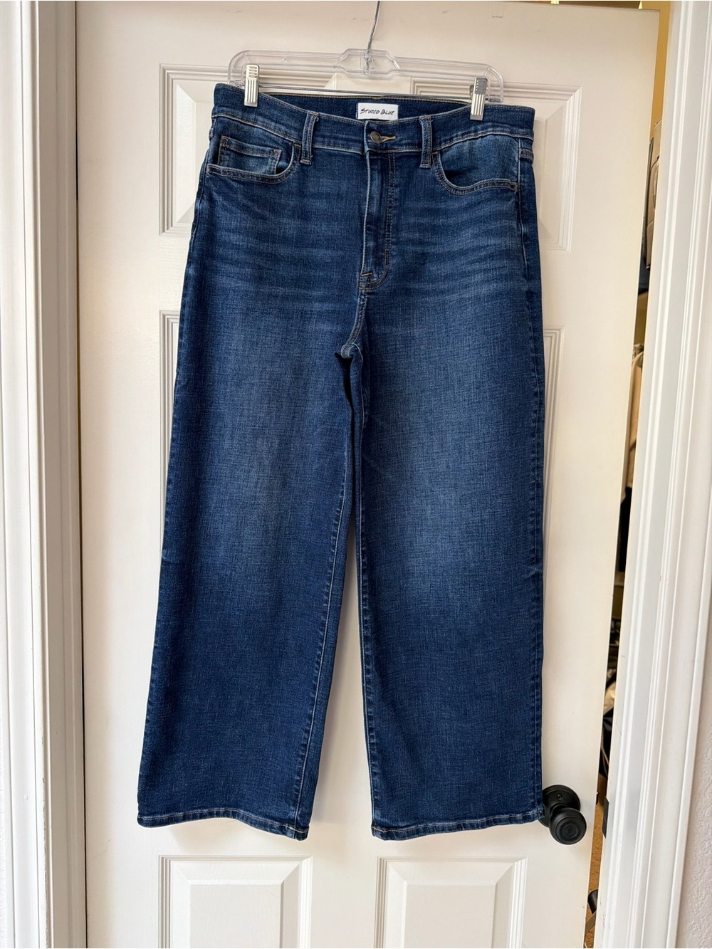 Everyday High-Rise Wide-Leg Jeans in Dark Blue